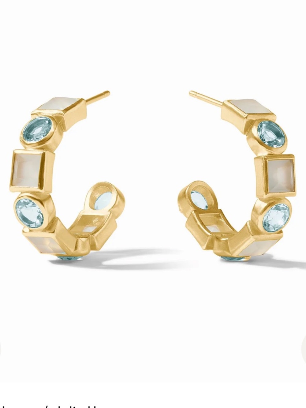 Julie Vos Jolie Hoop Earring - Aquamarine - Picture 3 of 6